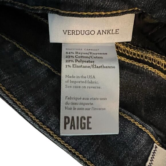 Paige Verdugo Ankle Womens Blue Mid Rise Denim Skinny Leg Jeans Size 29 - Picture 4 of 8